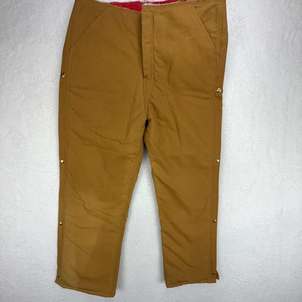 Carhartt Duck Canvas Quilt Lined Pants Reworked Upcycle Repair Fabric 31x28 NWOT